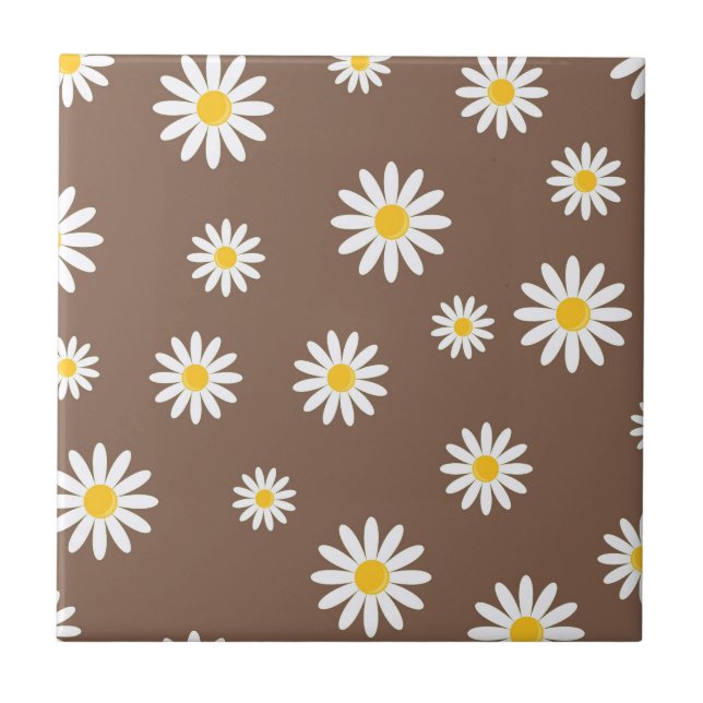Azulejo Daisy Meadows Earthy Brown (Frente)