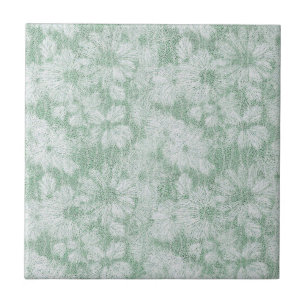 Azulejo Daisy Rota Texturizada en Verde Menta Suave