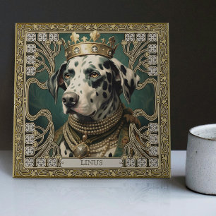 Azulejo Dálmata Art Deco Personalizado con Joyas