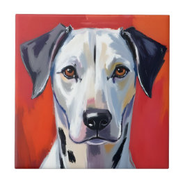 Azulejo Dalmatian | Dog Painting Pet Watercolor