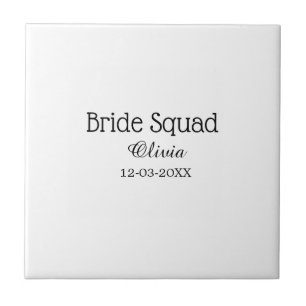 Azulejo Damas de honor equipo novia agregar nombre despedi