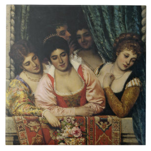 Azulejo Damas italianas en un balcón