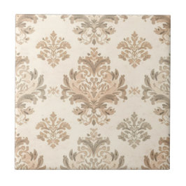 Azulejo Damasceno Antiguo Elegante Beige Casa de Campo Fra