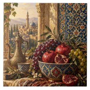 Azulejo Damascus y patrimonio levantino Bodegón   Otomano