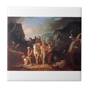 Azulejo Daniel Boone escoltando colonos