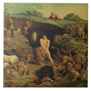 Azulejo Daniel en el foso de los leones