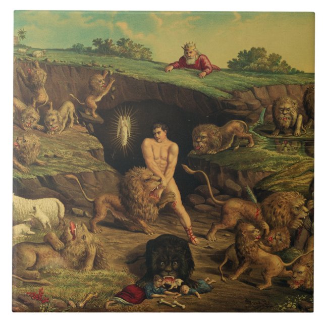 Azulejo Daniel en el foso de los leones (Frente)