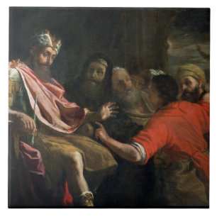 Azulejo Daniel que interpreta el primer sueño de