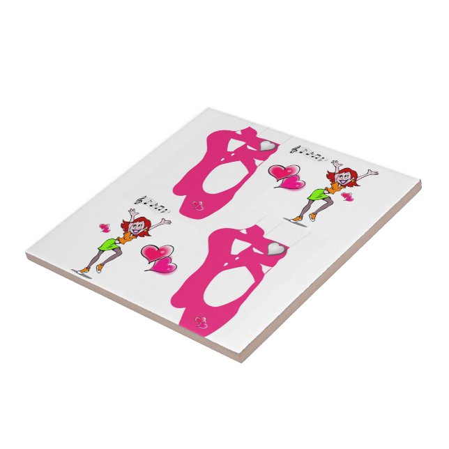 Azulejo Danza de mosaico cerámico (Lado)