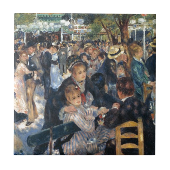 Azulejo Danza en Le Moulin de la Galette por Renoir (Frente)