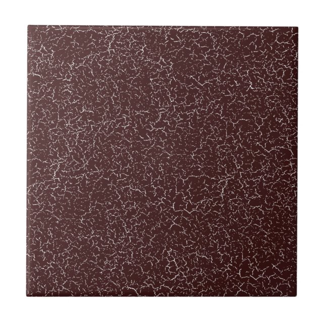Azulejo Dark Siena Burgundy Crackle Glaze Solid Colour (Frente)
