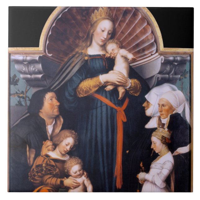 Azulejo Darmstadt Madonna, Holbein, el joven (Frente)