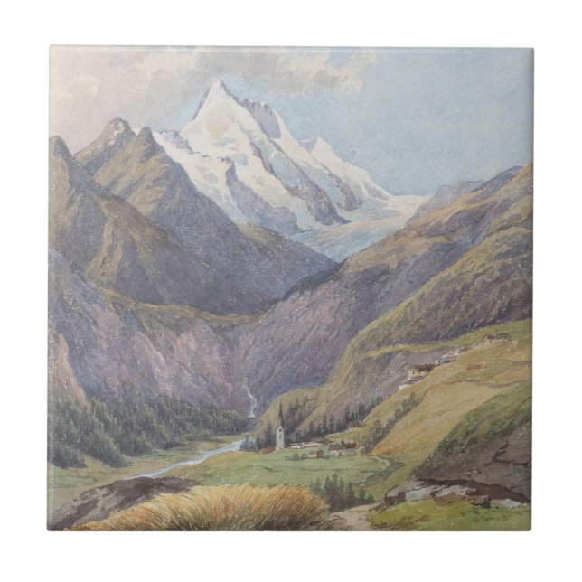 Azulejo Das Mölltal mit dem Großglockner - Carl Lafite (Frente)