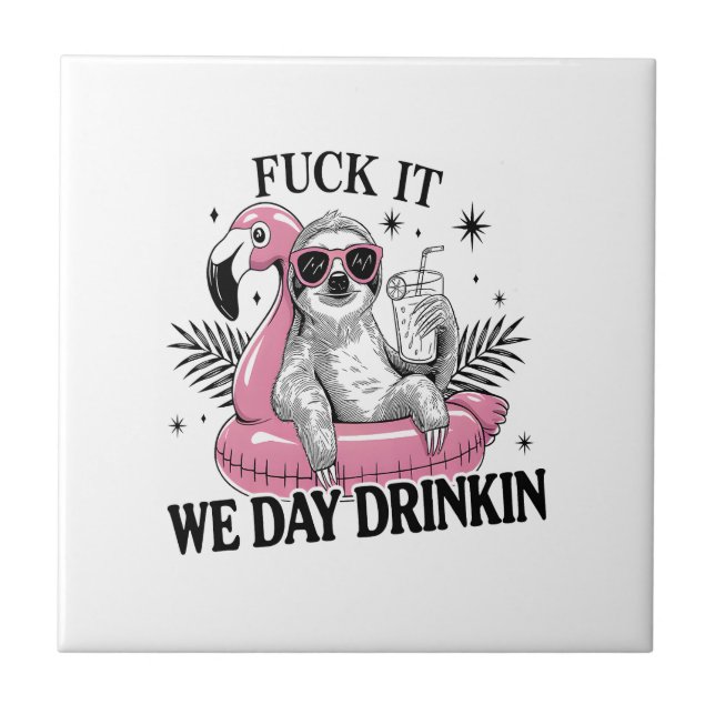 Azulejo Day drinkin Sloth (Frente)