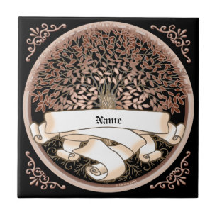 Azulejo de apellido de árbol genealógico familiar