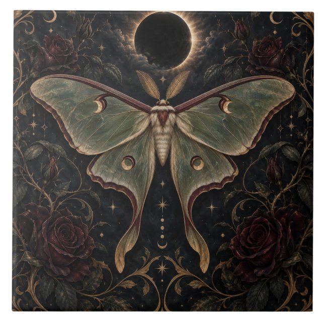 Azulejo de Arte Celestial de la Polilla de Eclipse (Frente)