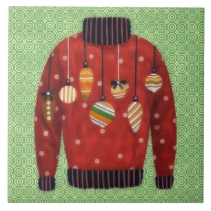Azulejo de Arte de Adorno de Jersey Feo Lindo