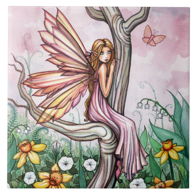 Azulejo de arte de fantasía de hada de narciso de  (Frente)