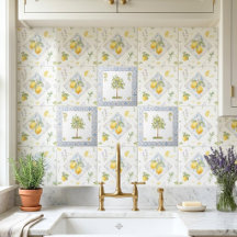 Azulejo de borde de estilo majólica de limonero co