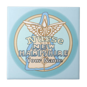 Azulejo de Caduceo de Enfermera de New Hampshire