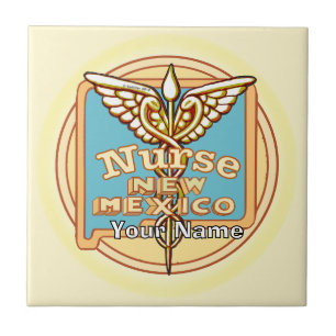 Azulejo de Caduceo de Enfermera de Nuevo México