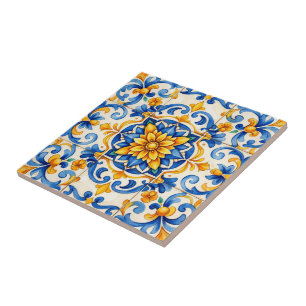 Azulejo de Carnaval de Pétalos Iluminados por el S