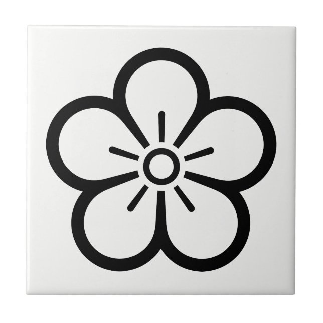 AZULEJO DE CERÁMICA 中陰梅の花 (Frente)