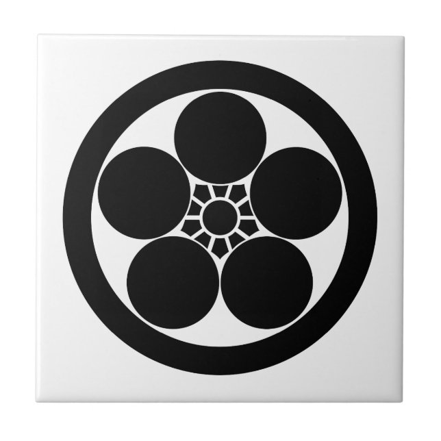 AZULEJO DE CERÁMICA 丸に梅鉢 (Frente)