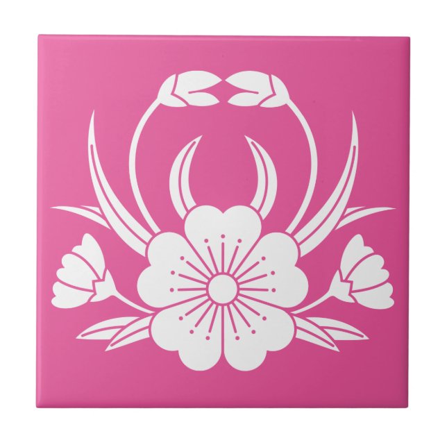 AZULEJO DE CERÁMICA 小山蟹桜 (Frente)
