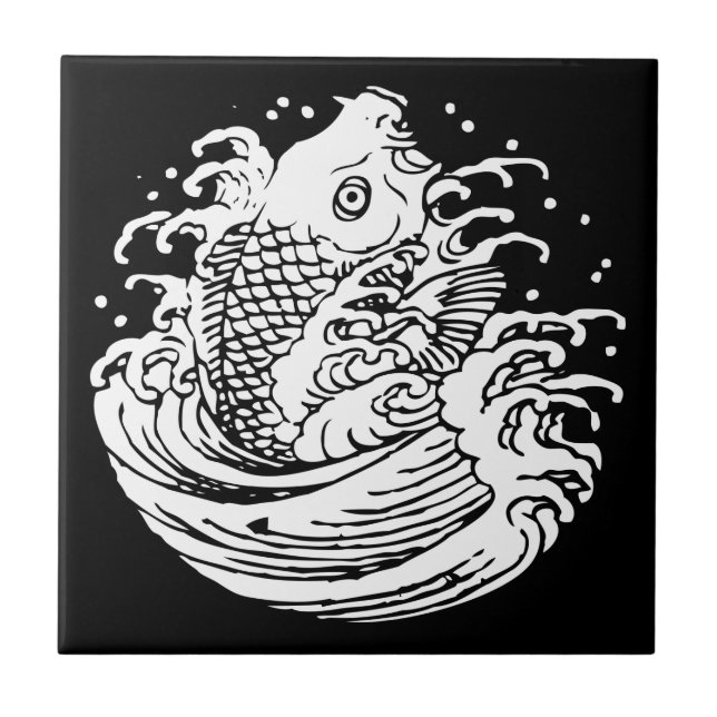 AZULEJO DE CERÁMICA 鯉に水 (Frente)