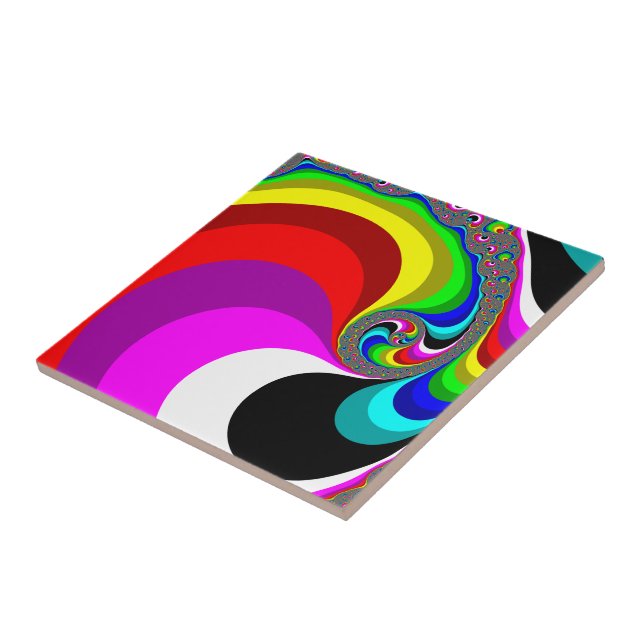 Azulejo De Cerámica 040 Obama - Arte Fractal (Lado)