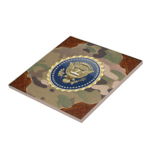 Azulejo De Cerámica [100] Insignia del Servicio Presidencial [PSB]
