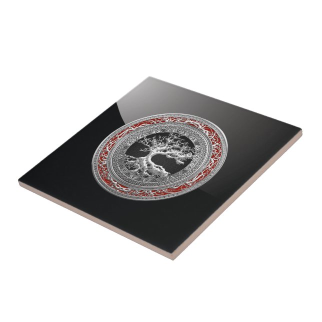 Azulejo De Cerámica [100] Trole del tesoro: Árbol celta de la vida [Pl (Lado)