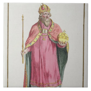 Azulejo De Cerámica 1368-1437) emperadores romanos santos de Sigismund