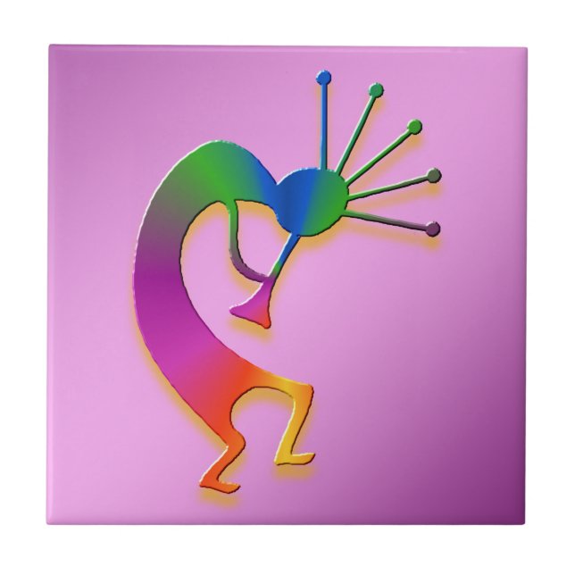 Azulejo De Cerámica 1 Kokopelli #31 (Frente)
