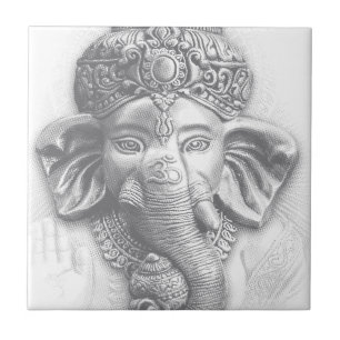 Azulejo De Cerámica 3d señor Ganesha - OM