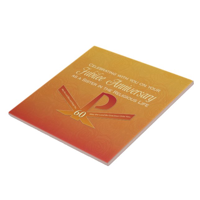 Azulejo De Cerámica 60° aniversario de aniversario Nun Pax Cross, Nara (Lado)