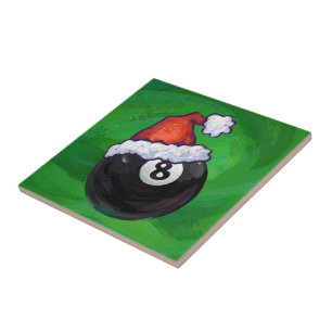 Azulejo De Cerámica 8 Ball Navidades Green
