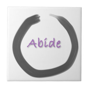 Azulejo De Cerámica Abide Zen Buddhist Enso Circle