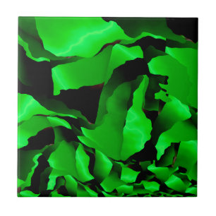Azulejo De Cerámica Absorción rayada verde