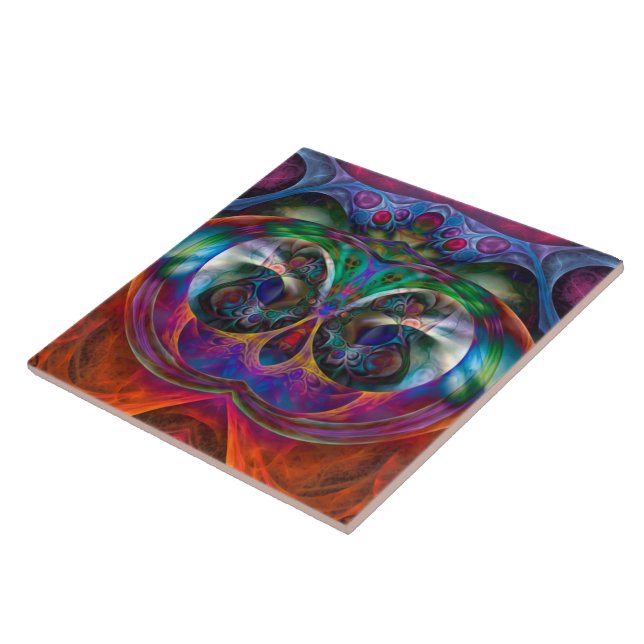 Azulejo De Cerámica Abstracto Apofisis Lechuza I (Lado)