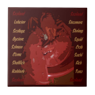 Azulejo De Cerámica Abstracto Tejido de bogavante