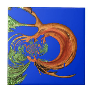 Azulejo De Cerámica Acacia Circle Art Print