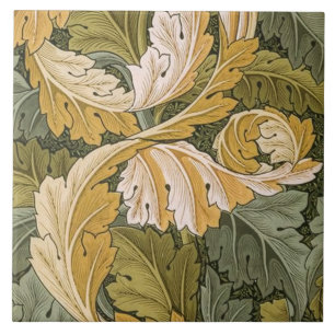 Azulejo De Cerámica Acanthus diseñado por William Morris 1875