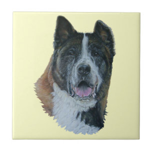 Azulejo De Cerámica acaricie la pintura del retrato del perro grande