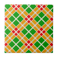 accesorio de patrón amarillo verde brillante Argyl