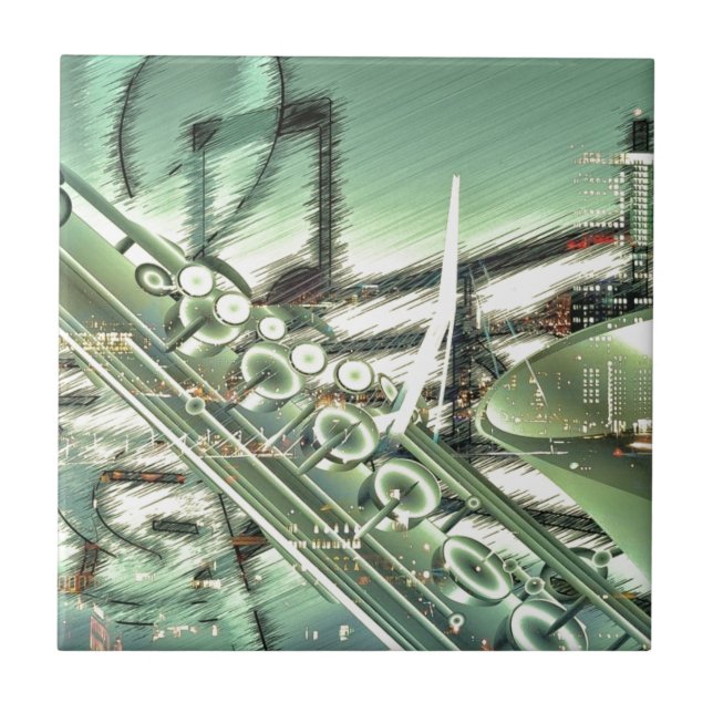 Azulejo De Cerámica Accesorios de diseño de música saxofónica - person (Frente)