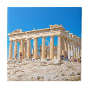 Azulejo De Cerámica Acrópolis en Atenas, Grecia
