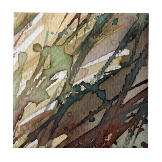 Azulejo De Cerámica acuarela 2 del fondo (Frente)