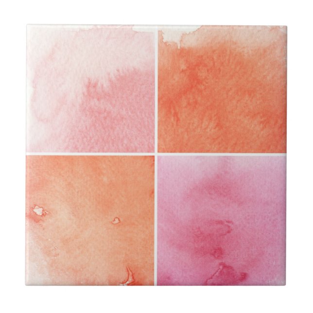 Azulejo De Cerámica acuarela colorida (Frente)